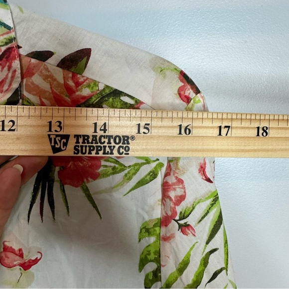 Chicos Sz 1 MEDIUM 6/8 Tropical Beach Flamingo Blouse Shirt Top Summer Cute - Picture 9 of 12